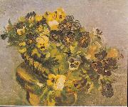 Vincent Van Gogh Tambourine with Pansies painting